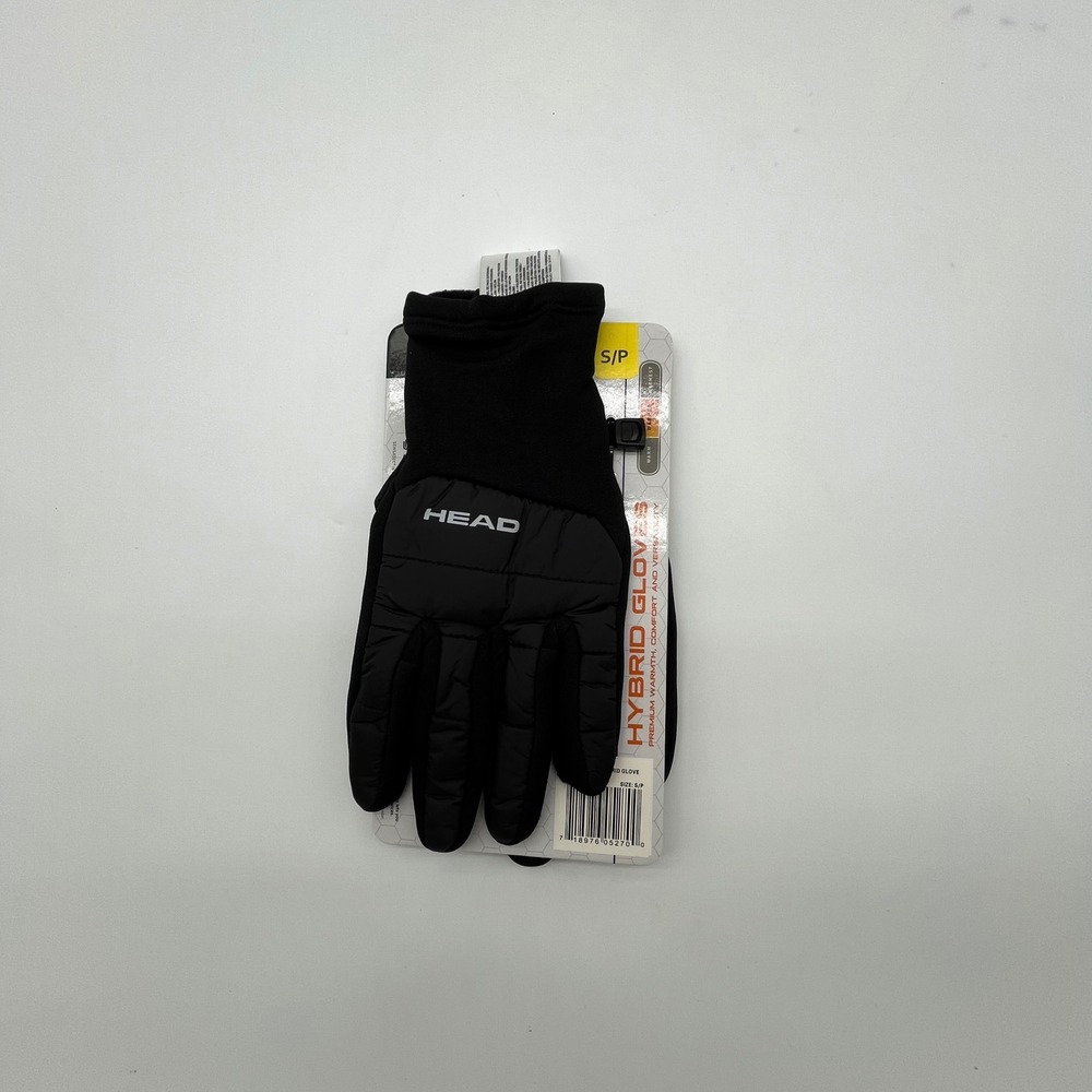 HEAD Hybrid Gloves Black SENSATEC Touch Screen Compatible Small S/P NEW
